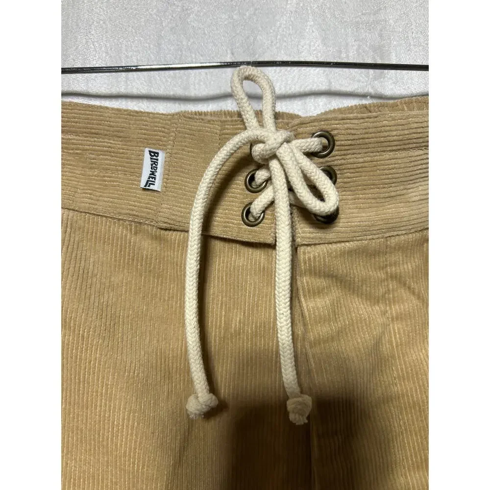 Birdwell Beach Britches Corduroy Shorts XXL Tan NEW Lace Up Drawstring Pockets